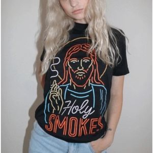 Holy Smokes DEADSTOCK Smoking Jesus Graphic Tee